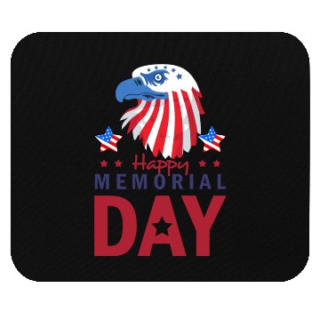 Discover Happy Memorial Day Veterans Brave US Eagle Stars Mouse Pads
