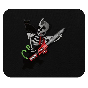 Discover Human Skeleton guitarist with his cat Mouse Pads