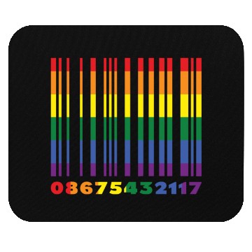 Discover Bar Code Gay LGBTQ Rainbow LGBT Pride Month Mouse Pads
