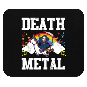 Discover Death Metal Grim Reaper Riding A Unicorn Trick Mouse Pads
