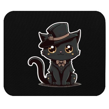 Discover Black cat Mouse Pads