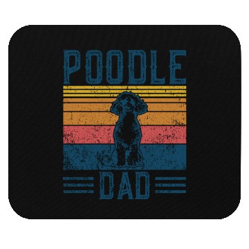 Discover Dog Dad Vintage Poodle Dad Mouse Pads
