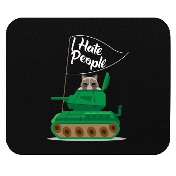 Discover I Hate People Cat Tank Funny I Hate People Mouse Pads