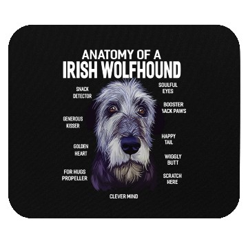Discover Anatomy of a Irish Wolfhound Dog Funny Gift Mouse Pads