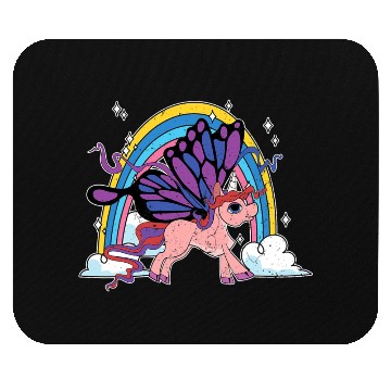 Discover Rainbow Animal Lover Insect Butterfly Fa Mouse Pads