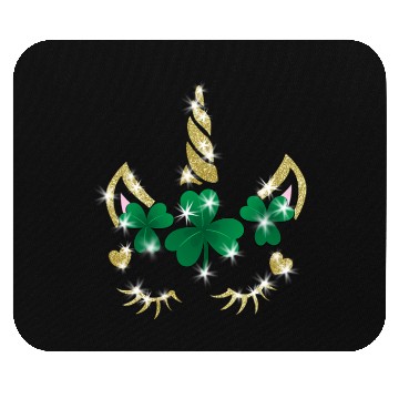 Discover Sarcastic Unicorn Face Print Cute Saint Patricks Mouse Pads