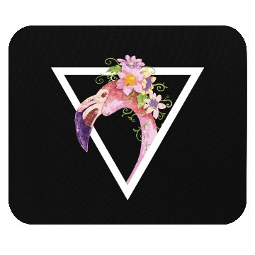Discover Flamingo Watercolor Triangle Mouse Pads
