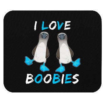 Discover I Love Boobies Funny Booby Bird Mouse Pads