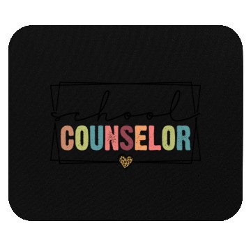 Discover School Counselor Guidance Teacher Leopard Heart137 Mouse Pads