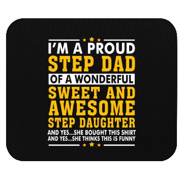 Discover Funny Step Dad Mouse Pads Fathers Day Gift Step Daughte