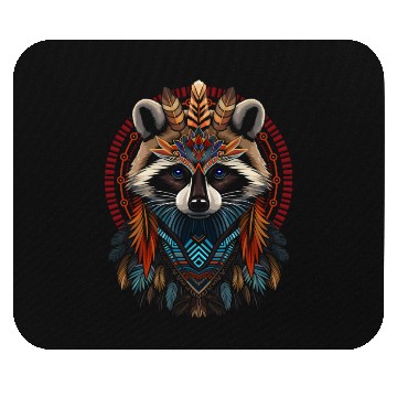 Discover Tribal Raccoon Mouse Pads