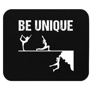 Discover Be Unique Rock Climbing Girl Motivational Design Mouse Pads