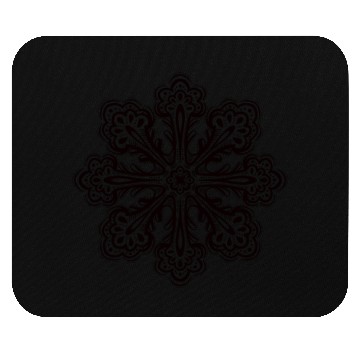 Discover Decorative Snowflake Abstract Winter Ink Art Mouse Pads