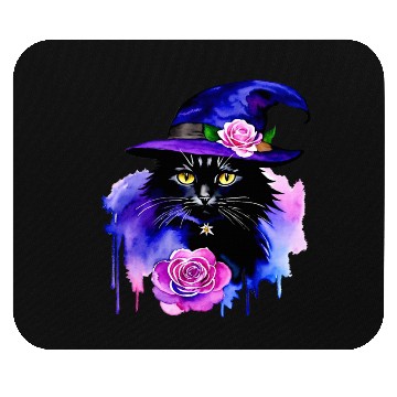 Discover Watercolor Cat Halloween Sublimation Mouse Pads