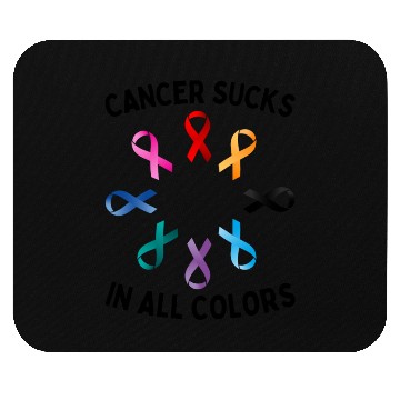 Discover Cancer Sucks In All Colors Cancer Awareness Ribbon Mouse Pads