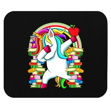 Discover Womens Reading Teacher Dabbing Unicorn Elementary Mouse Pads