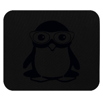 Discover Penguin with glasses, vector illustration Mouse Pads