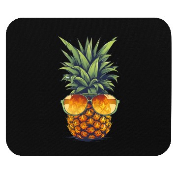 Discover An adorable pineapple, wearing sunglasses Mouse Pads