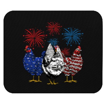 Discover Funny Chickens American Flag Patriotic Farmer 4th Mouse Pads