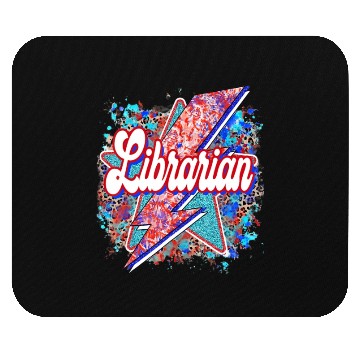 Discover Leopard Lightning Bolt Librarian Teacher Book Mouse Pads