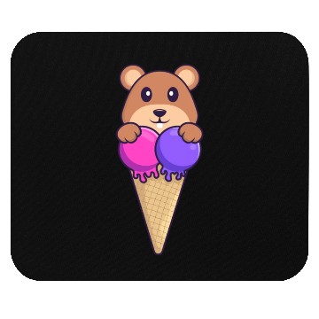 Discover Cute Squirrel With Sweet Ice Cream Mouse Pads