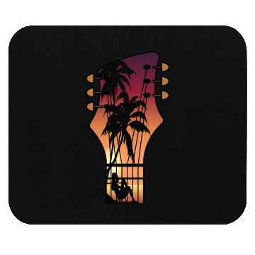 Discover Sunset View On Guitar Head Mouse Pads