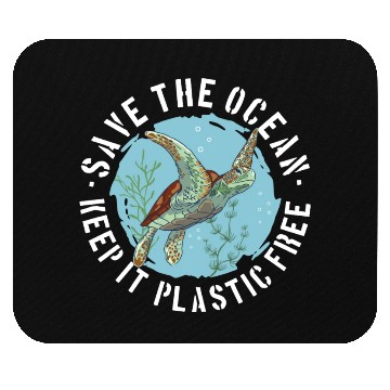 Discover Save The Ocean Keep It Plastic Free Mouse Pads