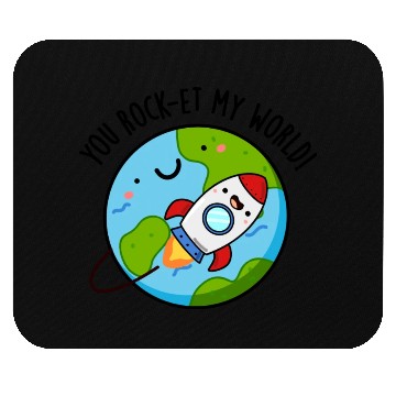 Discover You Rock Et My World Cute Rocket Mouse Pads