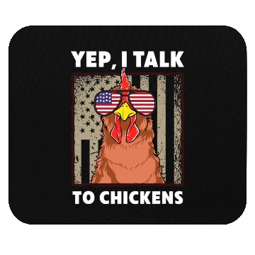 Discover Chicken Funny I Talk to Chickens Farmer Mouse Pads