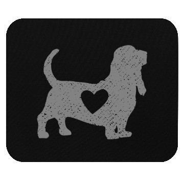 Discover Black Basset hound Mouse Pads
