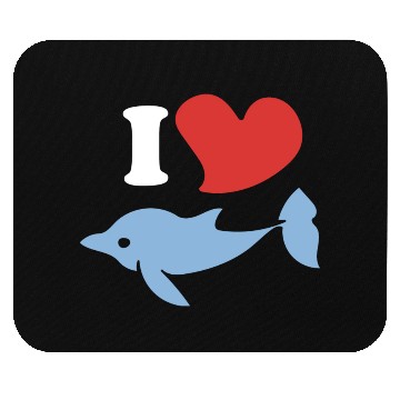 Discover I love dolphins 1 Mouse Pads