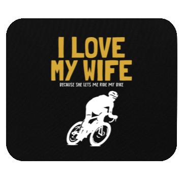 Discover I love my Wife Cyclist Gravel City Bike Cyclist Mouse Pads