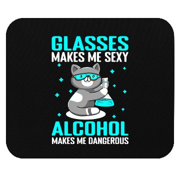 Discover Funny Chemist Science Cat for Chemistry Lover Mouse Pads