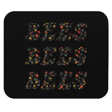 Discover Vintage Bee Pattern - A Garden Design Mouse Pads