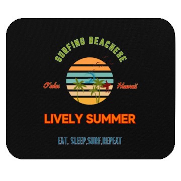 Discover Oahu Surfing Beaches Mouse Pads