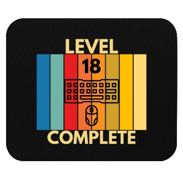 Discover Gamer 18th Birthday Gift - Level 18 Completed Mouse Pads