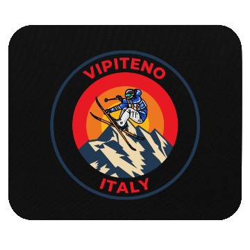 Discover Vintage Cool Skiing in Vipiteno Italy Sunset Mouse Pads