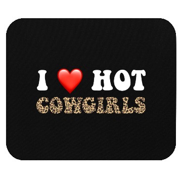Discover I Love Hot Cowgirls, Animal Print, Rodeo Design Mouse Pads