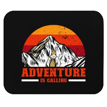 Discover Adventure is Calling hiker Mountaineer Climber Mouse Pads
