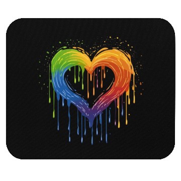 Discover Love Without Limits: LGBTQ+ Rainbow Heart, Mouse Pads
