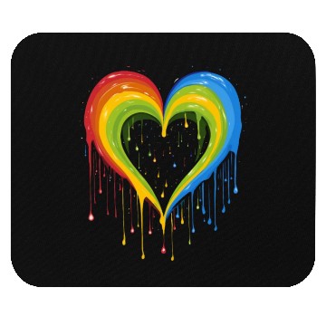 Discover Love is Universal: LGBTQ+ Rainbow Heart, Mouse Pads