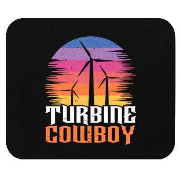 Discover Turbine Cowboy Wind Renewable Energy Windmill Mouse Pads
