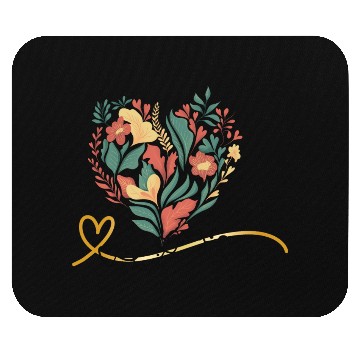 Discover heart flower Mouse Pads
