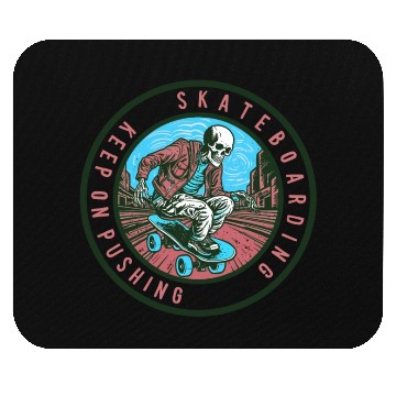Discover Skull Skeleton Skateboard Skater Mouse Pads