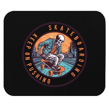 Discover Skull Skeleton Skateboard Skater Mouse Pads