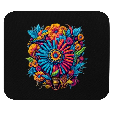 Discover colorful floral bouquet graphic design Mouse Pads