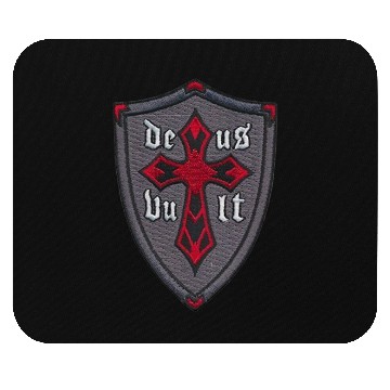 Discover Deus Vult Cross on Shield Mouse Pads