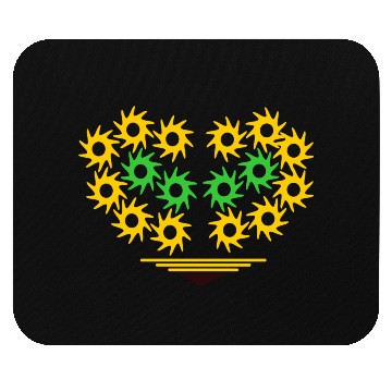 Discover yellow heart Mouse Pads