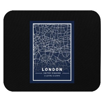 Discover London Light City Map Blueprint design Mouse Pads