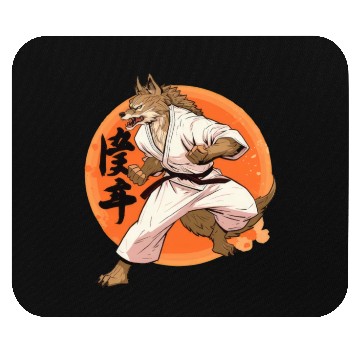 Discover Karate Wolf Martial Arts Wolf Design Mouse Pads